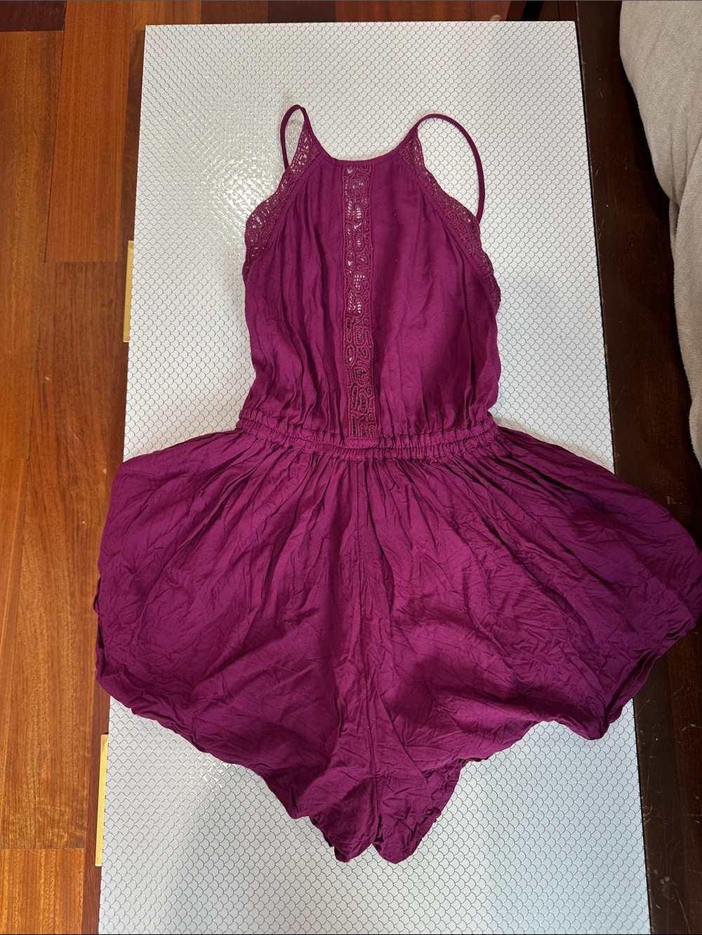 Free People Deep Magenta Sleeveless Romper